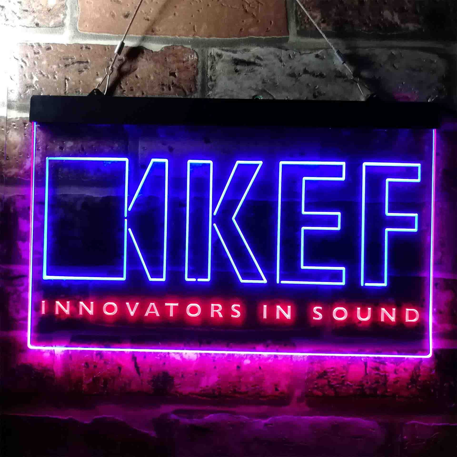 KEF Innovators In Sounds Dual LED Neon Light Sign